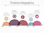 Timeline infographics design template with different time intervals, vector eps10 illustration