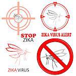 Zika Virus Sign Isolated on White Background