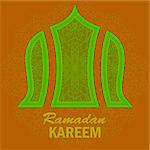 Ramadan Greeting Card on Ornamental Background. Ramadan Kareem Holiday.