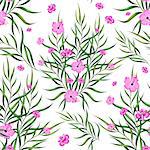 illustration of seamless pattern with exotic tropical flower