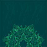 Detailed ornament on grunge background with lace ornament.Template frame design. Can be used for packaging,invitations cards.