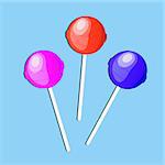 Lollipop candy, icon, flat design. vector illustration