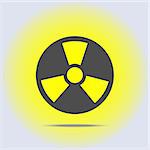 Radioactive icon in gray colors. Vector illustration