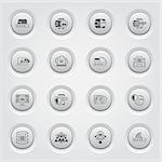 Button Design Security and Protection Icons Set