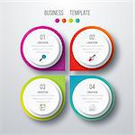 Vector illustration of four circles infographics options