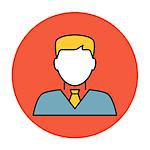 Businessman avatar icon. Professional human occupation vector illustration
