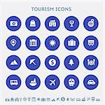 Modern flat design material tourism icons collection