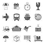 Logistic icons set. Concepts of delivery, shipping process, ecommerce and logistics