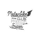 Motorbike Club Vintage Emblem. Old School Design Stamp.