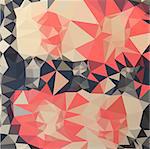 Low polygon style illustration of a coral red abstract geometric background.