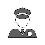 Police officer avatar icon. Trendy policeman icon in flat line style