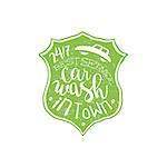 Carwash Green Vintage Stamp Classic Cool Vector Design With Text Elements On White Background