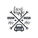 Carwash Black Vintage Stamp Classic Cool Vector Design With Text Elements On White Background
