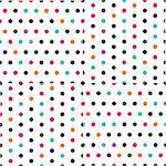 Vector - Creative patterned white texture with colorful polka dots