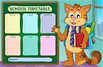 Weekly school timetable concept 1 - eps10 vector illustration.
