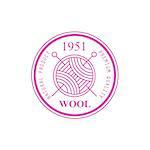 Wool Pink Product Logo Vector Classic Style Design On White Background