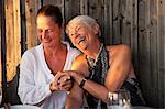 Sweden, Stockholm, Sodermanland, Dalaro, Mother and daughter laughing