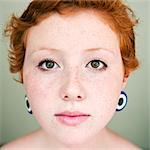 Portrait of young redhair woman