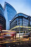 UK, England, London, Lombard Street, Walkie Talkie at night