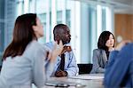 Business people listening in meeting