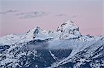 Tetons at dawn in the winter, Grand Teton National Park, Wyoming, United States of America, North America