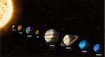 solar system planets with a sun  Elements of this image furnished by Nasa