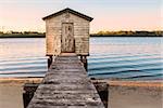 Maroochy River Boat House in the late afternoon in Maroochydore, Sunshine Coast.