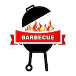Vector grill and BBQ label design. Vector illustration.