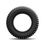 Car tire isolated on white background. Vector illustration