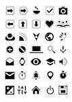 Set of 35 various icons and design elements