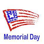 Grunge Flag of America. Memorial Day Celebration Poster. Memorial Day American Flag. Memorial Day Background.