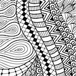 Artistically ethnic pattern. doodle, zentangle tribal design element