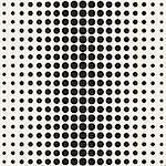 Vector Seamless Black and White Circle Gradient Halftone Pattern. Abstract Geometric Background Design