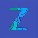 Letter Z design template element. Material design Character Z vector logo, icon and sign.
