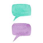 Set of Vector Watercolor Speech Bubbles Set of Vector Watercolor Speech Bubbles. Hand Drawn Isolated Design Elements