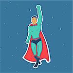 Fly Hero Man Vector illustration eps 8 file format