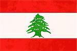 True proportions Lebanon flag with grunge texture
