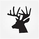 Deer head - vector illustration, wild nature symbol