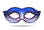 Carnival mask for masquerade costume. Isolated on white background Vector illustration
