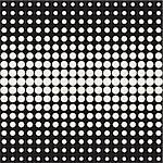 Vector Seamless Black and White Circle Gradient Halftone Pattern. Abstract Geometric Background Design