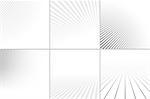 Abstract striped backgrounds with a perspective. Vector collection.