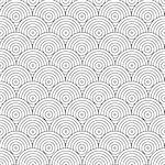 Vector geometric pattern. Tile mosaic circles. Black and white texture.