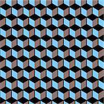3d cubes - seamless vector pattern. Color dark texture.