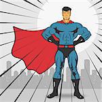 Super Action Hero Stand Vector Illustration eps 8 file format