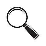 Magnifier glass icon isolated on white background. Vector illustration