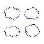 Vector cloud hand-drawn speech or weather symbol