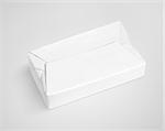White spread butter wrap box package on gray background with clipping path