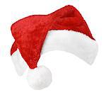 Santa Claus red hat isolated on white background