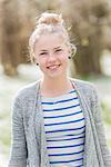 Portrait of young woman smiling