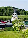 Moored boat